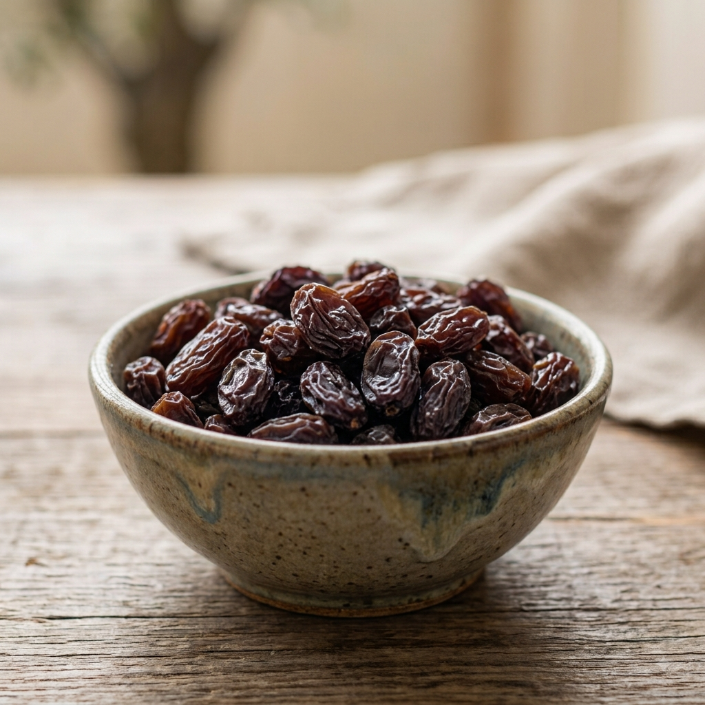 Raisins as a naturally sweet dried fruit for winter
